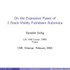 On the Expressive Power of 2-Stack Visibly Pushdown Automata