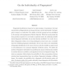 On the Individuality of Fingerprints
