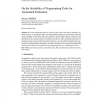 On the Suitability of Programming Tasks for Automated Evaluation