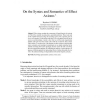 On the Syntax and Semantics of Effect Axioms