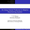 On Using Channel Prediction in Adaptive Beamforming Systems
