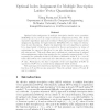 Optimal Index Assignment for Multiple Description Lattice Vector Quantization