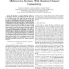 Optimal Resource Scheduling in Wireless Multiservice Systems with Random Channel Connectivity