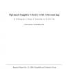 Optimal supplier choice with discounting