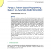 Panda: a Pattern-based Programming System for Automatic Code Generation
