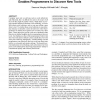 Peer interaction effectively, yet infrequently, enables programmers to discover new tools