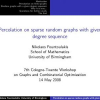 Percolation on sparse random graphs with given degree sequence