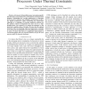 Performance optimal speed control of multi-core processors under thermal constraints