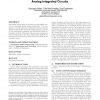 Performance space modeling for hierarchical synthesis of analog integrated circuits