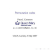 Permutation codes