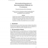 Personalized Integration of Recommendation Methods for E-commerce