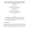 Pointerless Implementation of Hierarchical Simplicial Meshes and Efficient Neighbor Finding in Arbitrary Dimensions