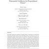 Polynomial certificates for propositional classes