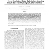 Power constrained design optimization of analog circuits based on physical gm/ID characteristics