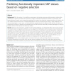 Predicting functionally important SNP classes based on negative selection