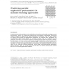 Predicting parallel application performance via machine learning approaches