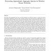 Processing approximate aggregate queries in wireless sensor networks