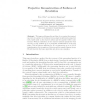 Projective Reconstruction of Surfaces of Revolution
