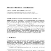 Protective Interface Specifications