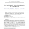Proving Integrality Gaps without Knowing the Linear Program