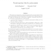 Pseudorandom Bits for Polynomials