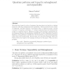 Quantum Patterns and Types for Entanglement and Separability