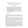 Query Languages for Semantic Web Services