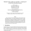 Random Cayley Graphs are Expanders: a Simple Proof of the Alon-Roichman Theorem