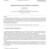 Ranking functions and rankings on languages