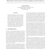 Rationality and the speed of decision-making