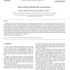 Recovering architectural assumptions