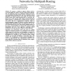 Reducing Congestion Effects in Wireless Networks by Multipath Routing
