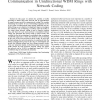 Reducing network cost of many-to-many communication in unidirectional WDM rings with network coding