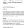 Reducing redundancy in characteristic rule discovery by using integer programming techniques