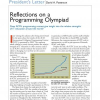 Reflections on a programming Olympiad