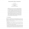 Representation before computation