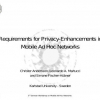 Requirements for Privacy-Enhancements in Mobile Ad Hoc Networks