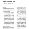 Response to letter to the Editor