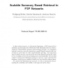 Scalable summary based retrieval in P2P networks