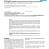 Scoring functions for transcription factor binding site prediction