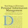 Searching to eliminate personal information management