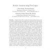 Security Analysis using Flow Logics