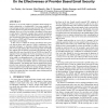 Security by Any Other Name: On the Effectiveness of Provider Based Email Security