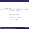 Security of Blind Discrete Log Signatures against Interactive Attacks