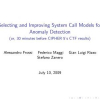 Selecting and Improving System Call Models for Anomaly Detection