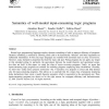 Semantics of well-moded input-consuming logic programs