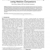 Semisupervised Clustering with Metric Learning using Relative Comparisons