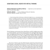 Sensitizing Social Agents For Virtual Training