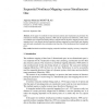 Sequential Nonlinear Mapping versus Simultaneous One