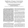Simplification of Frequency Test for Random Number Generation Based on Chi-Square